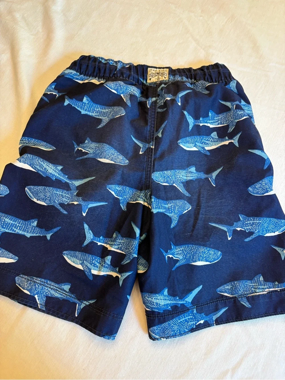 GAP Kids Navy and Light Blue Shark Swim Shorts